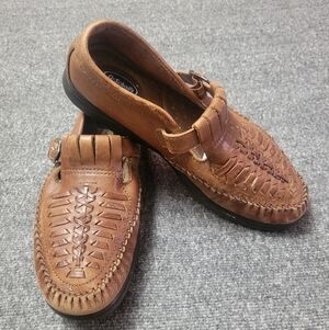 Vintage Dr. Scholls Women's Leather Mary Jane Loafers Size 8.5 Double Air Pillo